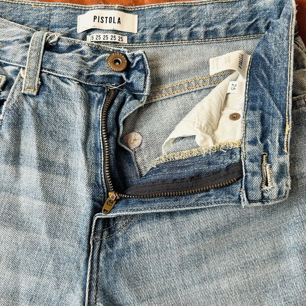 Pistola Presley High Rise Relaxed Roller Jeans 25 Revolve Key West Distressed - Picture 4 of 8
